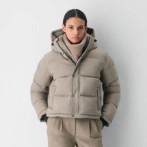 Aritzia Super Puff Shorty Jacket Modern Taupe